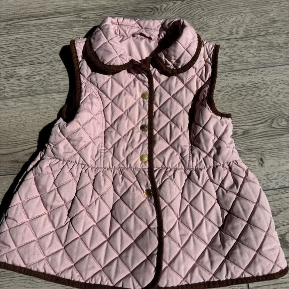 Janie and Jack Pink Quilted Vest 7-8  Great Condition! - Picture 1 of 4